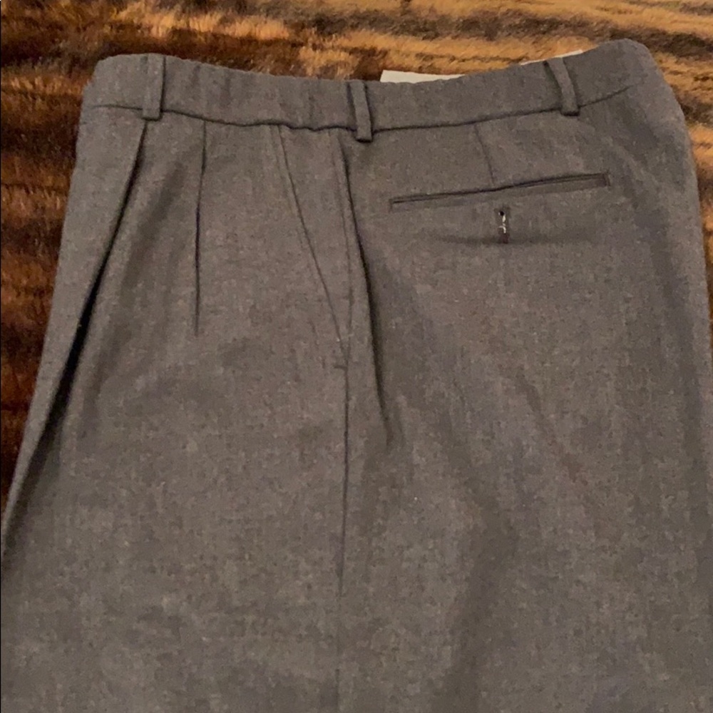 H Stockton Navy Flannel Dress Pants 36W
